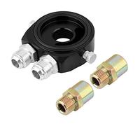 Aramox - Adaptador de filtro de aceite sándwich de aluminio, M20 x 1,5, con conexión 1/8 NPT, kit de refrigeración de aceite, negro