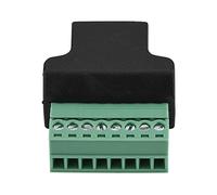 Aramox Adaptador de Terminal de Tornillo RJ45, Convertidor de Bloque de Terminales Hembra RJ45 de Plástico a 8 Pines, Cableado EIA Tia 568B, Blindaje de Interferencias, para Interfaz de Video CCTV