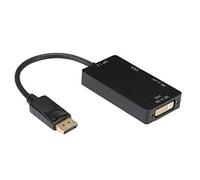 Aramox Adaptador DisplayPort a Adaptador, Cable Convertidor PC 3 en 1 a VGA DVI, 4K DVI 1080P VGA, Audio Video Hot Swap para Monitor Portátil de TV