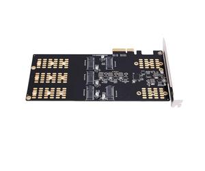 Aramox Adaptador M.2 PCIe a M.2 SSD PCB Tarjeta de Expansión PCIe de Metal con 5 Ranuras para SSD 2280 2260 2242 2230, Actualización de Almacenamiento X4 X8 X16 para Usuarios de Escritorio