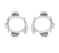Aramox Adaptador para faros delanteros, par de bombillas LED H7 para faros delanteros Adaptador de retención Soporte plateado