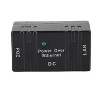 Aramox Adaptador PoE Pasivo, Inyector de Alimentación a Través de Ethernet de Plástico para Dispositivos Inteligentes, Configuración Sencilla para Equipos de Red (Black)
