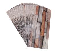 Aramox Adhesivo de Pared de PVC Grueso, Impermeable, Efecto Ladrillo Retro, para Salón y Dormitorio, 12 Piezas (FG-L05)