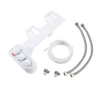 Aramox Adjunto de Inodoro de Bidet de Auto Lavado, Boquilla de Pulverización de Agua Tibia para una Fácil Instalación, Se Conecta a Agua Caliente, Boquillas Duales, para el Hogar, el