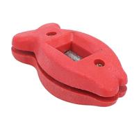 Aramox Afilador de Patines de Hockey sobre Hielo, Diseño Liviano de Plástico, Herramienta de Molienda Gruesa y Fina para el Mantenimiento Diario de Patines de Hielo (rojo)