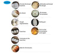 Aramox Agente de Aumento de Volumen de Levadura Seca, Suministros para Hornear de Cocina para Masa de Pan Suave, 50 G de Mejorador de Pan que Mejora la Suavidad y Elasticidad del, Perfecto para