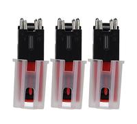 Aramox Agujas de Repuesto para Tocadiscos, 3 Paquetes, Agujas de Tocadiscos ABS para Fonógrafo, sin Herramientas, Fácil de Instalar, Antideslizantes para Antiguos y Automáticos (Modelo de poste de