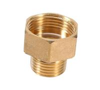 Aramox Ajuste de Tubería de Latón, Reductor de Buje Hexadecimal Duradero, 1/2 Bspt Macho a 3/4 Bspt Hembra para Suavizante de Agua y Purificador