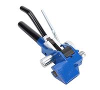 Aramox Alicates para Bridas de Acero Inoxidable, Tensor Autoblocante de Acero de Alto Carbono Tipo Trinquete y Cortador para Uso Industrial y en Tuberías, Azul