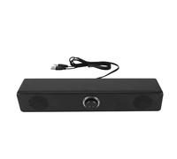 Aramox Altavoces de Computadora USB, Altavoz de Perilla de Volumen de Sonido Transparente HiFi para Tableta de Computadora Portátil PC, con Controladores Duales de 5W, AUX de 3.5 Mm