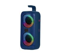Aramox Altavoz RGB Portátil, 10W Dual Drivers 57mm (Blue) | Conexión inalámbrica BT 5.2, sonido envolvente de 360°, batería de 3000 mAh, radio de baile cuadrada para exteriores,