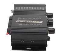 Aramox Amplificador de Potencia, Aleación de Aluminio, Salida 20W X 2, Conectividad Inalámbrica, Ideal para Sistemas de Cine en Casa y Audio para Auto