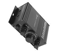 Aramox Amplificador de Potencia de 12 V, Amplificador Estéreo Portátil de Aluminio, Sonido Claro de 20 W para Reproductor de MP3 de Coche o Hogar