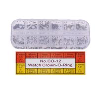 Aramox Anillo Tórico Anillos de Sello de Reloj Juntas de Goma Conjunto de Kit Surtido Reemplazo de Herramientas de Reparación Junta 12 Tamaños Relojes Caja Pequeña Sellos de Arandela Arandelas