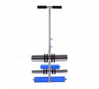 Aramox Aplicador Manual de Cinta para Piso, Máquina Marcadora de Cinta de Acero Inoxidable con Ajuste de Altura de 70 a 80 Cm, Ancho de de Doble Rollo de 1 a 14 Cm, para Marcar Líneas de Entrada de