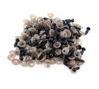 Aramox Arandelas de Seguridad de Muñecas de Plástico Negro de 100 Piezas de Plástico, Característica de Diseño de Hilos, Instalación Segura, Material de Calidad Premium, Amplia Cantidad, Uso (6MM)
