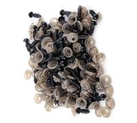 Aramox Arandelas de Seguridad de Muñecas de Plástico Negro de 100 Piezas de Plástico, Característica de Diseño de Hilos, Instalación Segura, Material de Calidad Premium, Amplia Cantidad, Uso (12 mm)