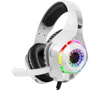 Aramox Auriculares Gaming con Cable, Espuma Viscoelástica, Micrófono con | Controladores de 40 mm para señales de pasos, captación de voz omnidireccional, compatibilidad móvil con consola portátil