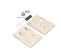 Aramox Avión Modelo Stem de Madera, Rompecabezas de Madera 3D de Compuesta, Kit de Ensamblaje de Bricolaje con Energía Solar, Aprendizaje Motor, Juguete de Construcción Práctico para Niños de 8 a 14