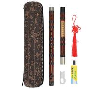 Aramox Bamboo Flute Professional Flaute Set Material Seco Dizi Kit Adecuado para Principiantes para Jugar