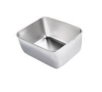 Aramox Bandeja de Alimentos Rectangular, Acero Inoxidable 304 con Borde | Contenedor para lavavajillas, superficie lisa, organizador para refrigerador de encimera, plato para servir en restaurante
