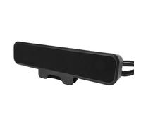 Aramox Barra de Altavoz USB con Clip para Monitor de PC, Altavoz de 10 W, Sonido Estéreo con Cable ABS con Adaptador USB A y C, Botones de Silencio de Volumen para Computadora de Escritorio, Portátil,