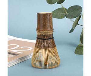Aramox Batidor de té, Batidor Matcha Natural de 100 Puntas, Herramienta Hecha a Mano para la Ceremonia del té, Espuma Suave, 10,5 Cm para Principiantes en Matcha Japonés y Uso Doméstico (Z ayudo a