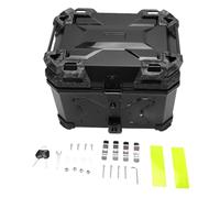 Aramox Baúl para Motocicleta, Montaje en Bastidor Trasero, Almacenamiento en el Maletero del Motor de 45 L, Caja de Aleación de Aluminio, Resistente a la Intemperie, Anti