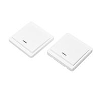 Aramox BERM Interruptor de Control Remoto sin Cables, Controlador Inteligente Inalámbrico ABS con 2 Paneles de Control, Receptor IP66 de Alcance de 50 M para Ventiladores de Luces en Oficinas,