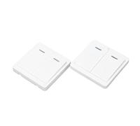 Aramox BERM Interruptor de Control Remoto sin Cables, Controlador Inteligente Inalámbrico ABS con 2 Paneles de Control, Receptor IP66 de Alcance de 50 M para Ventiladores de Luces en Oficinas,