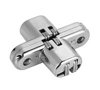 Aramox Bisagra de Puerta Cruzada Oculta con ángulo de Bisagra Oculta de Aleación de Zinc para Puertas Plegables, Mesas, Rodamientos de Muebles (S)