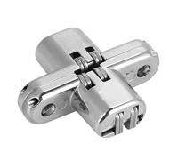 Aramox Bisagra de Puerta Cruzada Oculta con ángulo de Bisagra Oculta de Aleación de Zinc para Puertas Plegables, Mesas, Rodamientos de Muebles (extra Pequeño)