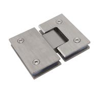 Aramox Bisagra para Puerta de Ducha sin Marco, Bisagras para Puerta de Ducha de Vidrio de 180 Grados para Vidrio de 8 Mm a 12 Mm de Espesor, Capacidad de Carga de 120 Lb