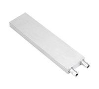 Aramox Bloque de Refrigeración por Agua de CPU de Aluminio, Disipador de Calor de Refrigeración Líquida Soldado de 40 X 40 X 12 Mm, Canal de Agua Doble en Forma de U, Diseño de Baja Fuga para PC,