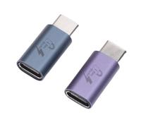 Aramox Bloqueador de Datos USB C, Paquete de 2 Adaptadores de Carga, Carga Rápida PD de 240 W, Protector Antipiratería para Pública, Puertos USB de Coche, 2 Colores