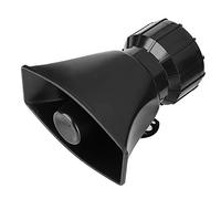 Aramox Bocina de Coche, Bocina de Sirena Electrónica ABS 12 V 100 W 115 a 130 DB Alarma de Advertencia de 5 Tonos con Micrófono, Altavoz Universal para Coches, Camiones, SUV, Conductores, Uso de
