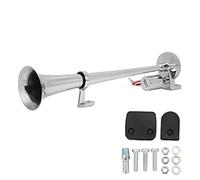 Aramox Bocina de Trompeta Eléctrica, 12 V/24 V, Kit de Altavoz de Bocina de Aire de Trompeta Individual de 1 Tubo, 135 DB para Coches, Camiones, Barcos, Camiones