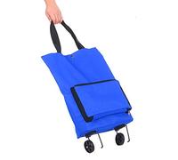 Aramox Bolsa Plegable para Carrito de Compras, Tela Oxford, Gran Capacidad, Liviana, Apta para Viajes para Compras y Actividades Al Aire Libre (BLUE)