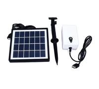 Aramox Bomba de Oxígeno Solar de 0,3 LPM, Oxigenador de Respaldo de Batería para Estanques y Acuarios, Bomba de Aire con Energía Solar de Fácil Instalación