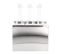 Aramox Bomba Dispensadora de Estación de Bombeo de Condimentos de Acero Inoxidable con 5 Recipientes Extraíbles de 1 Litro Prensa Cuantitativa de 35 Ml para Cocina, Restaurante, Buffet, (3