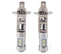 Aramox Bombilla LED Antiniebla H1, 2 Bombillas LED de 3-5W para Faros Delanteros, Bombillas de Luz Diurna de 12 V a 28 V para Coches, Camiones, SUV, Furgonetas, 6000 K Blanco