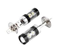 Aramox Bombilla Led Coche, 2pcs H1 8000K 50W LED de alto Brillo Bombillas del Faro Kit Luz de Niebla Lámpara de Conducción de Automóviles