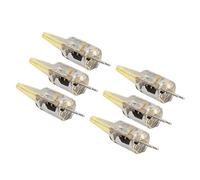 Aramox Bombilla LED G4 de 6 W, Silicona, sin Parpadeo, Brillo de 500 Lm, Adecuada para Lámparas de Araña y de Techo (Blanco frío)