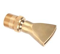 Aramox Boquilla de Fuente en Forma de Abanico de Latón, Cabezal de Pulverización de Chorro de Ventilador Estrecho Ajustable, Rosca Hembra G1 2, Rosca Macho G3 4 para Estanque de Jardín, Fuente de