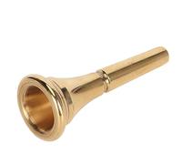 Aramox Boquilla de Trompa Dorada Boquilla de Trompa Francesa de Latón Estándar, Sonido Rico Chapado en Oro con Resistente Al Agua, Adecuada para la Mayoría de las Trompas Estándar
