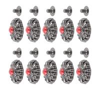 Aramox Botón y Tornillo de Tornillo con Diseño de Luz de Patrón de Flores para la Decoración de Selección 10 Sets Decorados