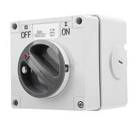 Aramox Botones e Indicadores de Zócalo de Interruptor Exterior de 250 V Interruptor Industrial Al Aire Libre (2P32A)