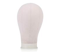 Aramox Cabezal de Exhibición de Peluca de Lona, maniquí de Bloque de Corcho para Hacer Peluca, Peinado de 23 Pulgadas para Profesionales de Salón (23in)