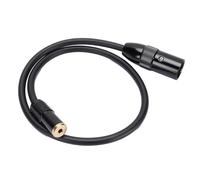 Aramox Cable Adaptador Hembra de 0.138 in a XLR Macho, Cable Chapado en Oro de 24 Quilates de 1/8 Pulgadas a XLR Macho, Carcasa de Aleación de Zinc, Blindaje de Ruido, Claro para Altavoz Mezclador de