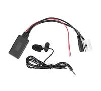 Aramox Cable de Audio Bluetooth de 12 Pines, Conector Adaptador de Cable AUX estéreo para automóvil con micrófono Apto para C2 C3 C4 C5 C6 C8